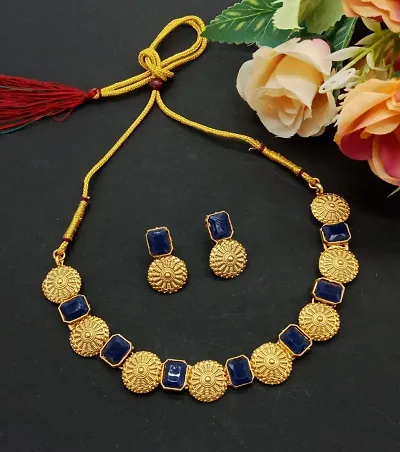 Luxurious Stone-Studded Jewelry Set