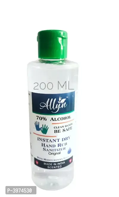 Allyn 70% Alchohol based Gel Hand Sanitizer (Pack of 1 bottle of 200 ml each)-thumb0