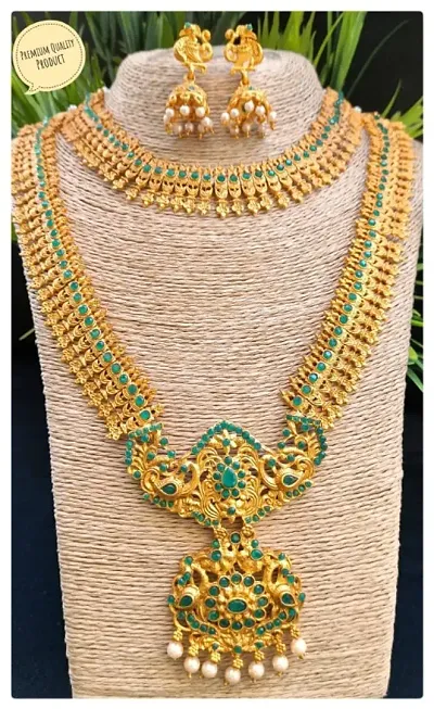 Designer Gold Plated Alloy Jewellery Set