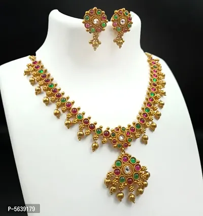 Diva Elegant Kempu Necklace Set-thumb0