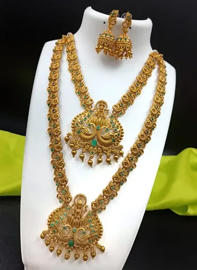 Trendy Alloy Temple Jewellery with Earrings