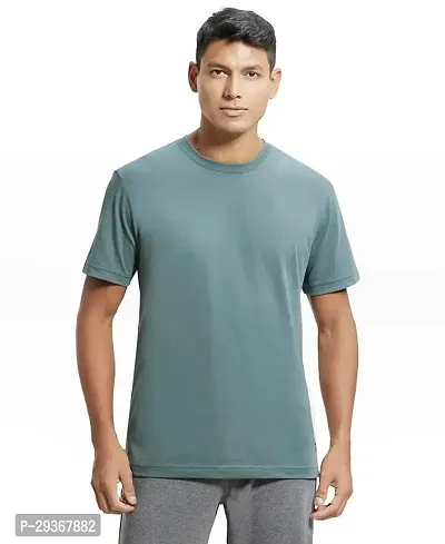 BROTHERS INK Solid Round Neck Tees for Men-thumb0