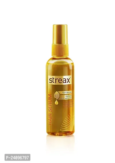 Streax Hair Serum Vitalized with Walnut Oil, For Hair Smoothening  Shine, For Dry  Frizzy Hair (golden)-thumb0