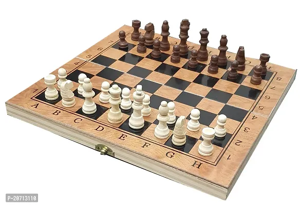 Protoner wooden chess board with wooden coins