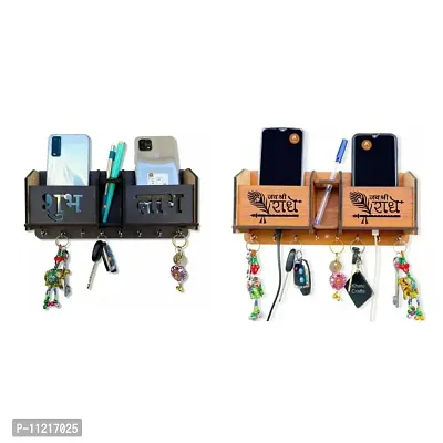 Craft Wooden Key Holder For Home D&eacute;cor ( 8 Hooks ) Pack of 2
