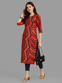 WILNERCROWN Women's Rayon Fabric | Straight | 3/4 Sleeves Regular Sleeves | Designer Women's  Girls Kurta (Kurti's) | (KRT-02-P-RED-S)-thumb4