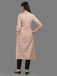 WILNERCROWN Women's Rayon Fabric | Straight | 3/4 Sleeves Regular Sleeves | Designer Women's  Girls Kurta (Kurti's) | (KRT-03-P-PEACH-CHIKU-3XL)-thumb4