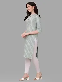 WILNERCROWN Women's Rayon Fabric | Straight | 3/4 Sleeves Regular Sleeves | Designer Women's  Girls Kurta (Kurti's) | (KRT-06-P-PISTA-M)-thumb4