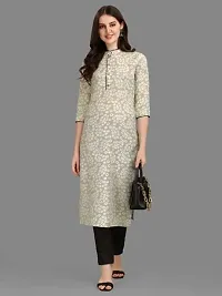 WILNERCROWN Women's Rayon Fabric | Straight | 3/4 Sleeves Regular Sleeves | Designer Women's  Girls Kurta (Kurti's) | (KRT-03-P-PISTA-3XL)-thumb2