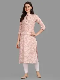 WILNERCROWN Women's Rayon Fabric | Straight | 3/4 Sleeves Regular Sleeves | Designer Women's  Girls Kurta (Kurti's) | (KRT-03-P-PINK-XL)-thumb1