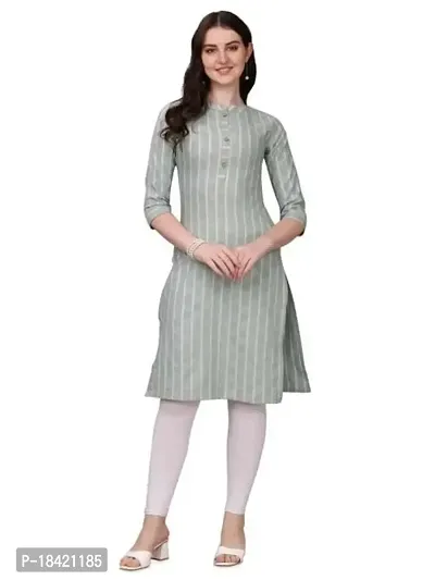 WILNERCROWN Women's Rayon Fabric | Straight | 3/4 Sleeves Regular Sleeves | Designer Women's  Girls Kurta (Kurti's) | (KRT-06-P-PISTA-XL)