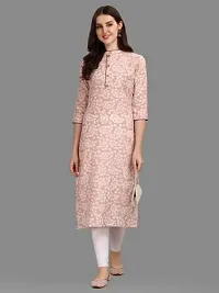 WILNERCROWN Women's Rayon Fabric | Straight | 3/4 Sleeves Regular Sleeves | Designer Women's  Girls Kurta (Kurti's) | (KRT-03-P-PINK-S)-thumb2