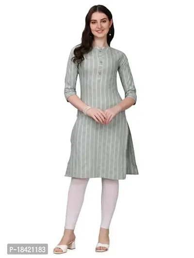 WILNERCROWN Women's Rayon Fabric | Straight | 3/4 Sleeves Regular Sleeves | Designer Women's  Girls Kurta (Kurti's) | (KRT-06-P-PISTA-M)