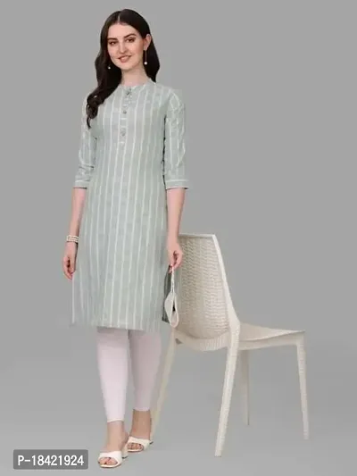 WILNERCROWN Women's Rayon Fabric | Straight | 3/4 Sleeves Regular Sleeves | Designer Women's  Girls Kurta (Kurti's) | (KRT-06-P-PISTA-S)-thumb4