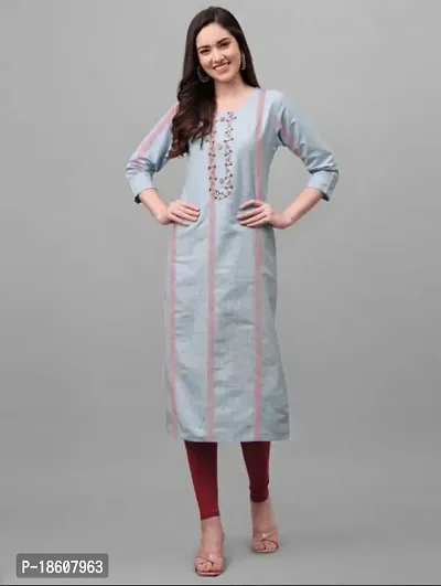 Stylish Fancy Cotton Kurta For Women Pack Of 1-thumb0