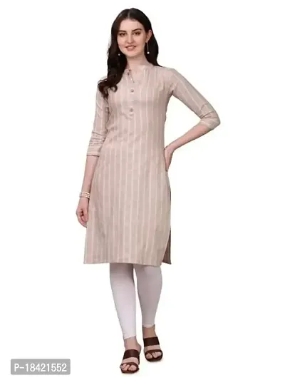 WILNERCROWN Women's Rayon Fabric | Straight | 3/4 Sleeves Regular Sleeves | Designer Women's  Girls Kurta (Kurti's) | (KRT-06-P-CREAM-XXL)