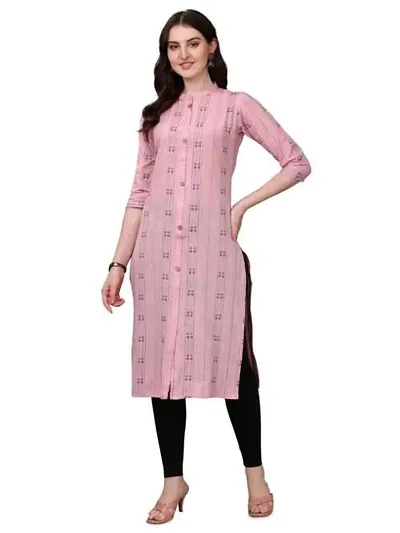 Stylish Rayon Straight Printed Kurta