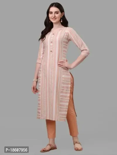 Stylish Fancy Cotton Kurta With Bottom Wear And Set For Women-thumb0