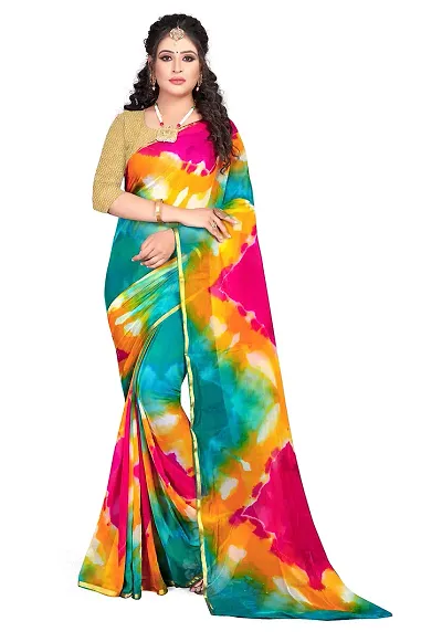 Alluring Chiffon Saree with Blouse piece