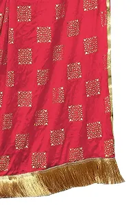 Aardiva Women's Self Design Chiffon Dupatta (ABD01_Red_Free Size)-thumb3