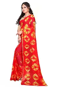 Aardiva Women's Woven Pure Chiffon Saree With Blouse Piece (BAND01NKK_Red)-thumb2