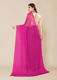 Stylish Chiffon Pink Printed Saree with Blouse piece-thumb2