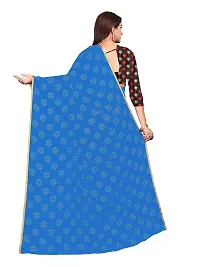 Aardiva Women Chiffon Saree With Unstitched Blouse Piece (Light Blue)-thumb3