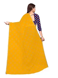 Aardiva Women Pure Chiffon Trendy Saree With Unstitched Blouse Piece (Yellow)-thumb3