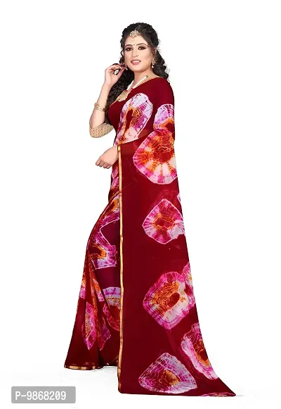 Aardiva Women's Woven Pure Chiffon Saree With Blouse Piece (BAND02NKK_Purple)-thumb2