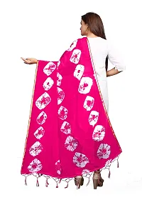 Aardiva Women Bandhani Print Work Chiffon Dupatta (Pink)-thumb3