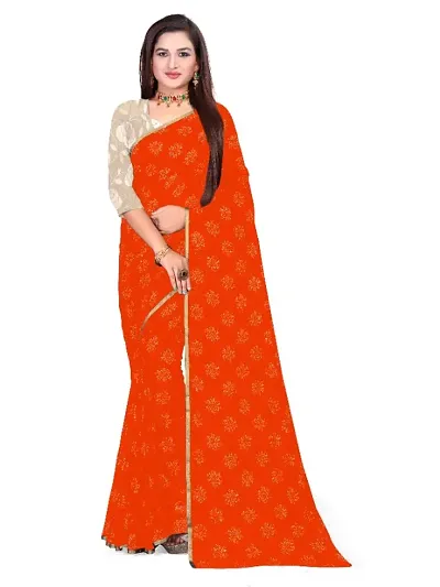 Trending Chiffon Saree With Blouse Piece