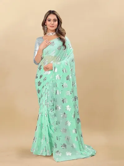 Best Selling Georgette Saree with Blouse piece 