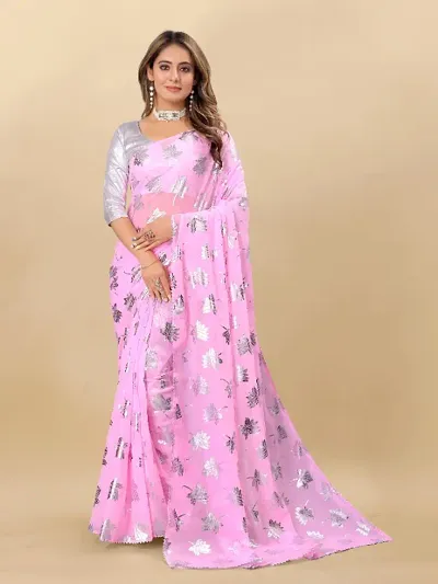 Elegant Georgette Saree with Blouse piece 