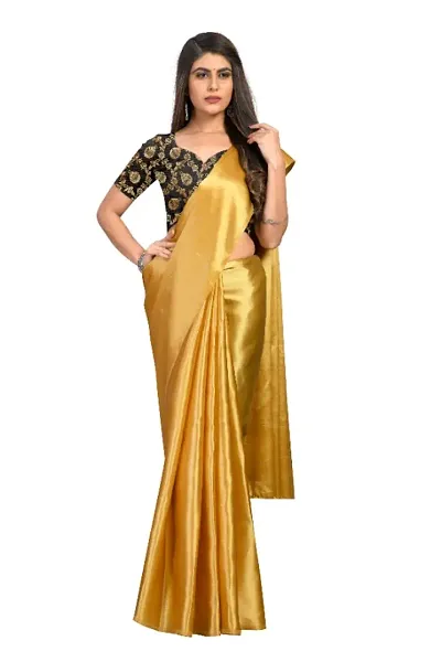 Alluring Satin Saree with Blouse piece 