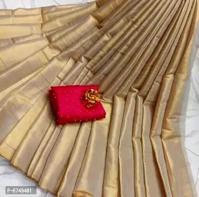 Women Art Silk Saree With Unstitched Blouse Piece-thumb0