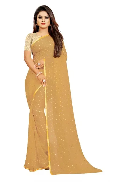 Glamorous Chiffon Saree with Blouse piece 