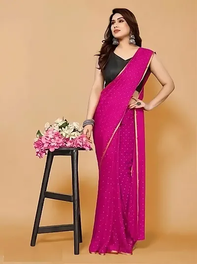 Hot Selling Chiffon Saree with Blouse piece 