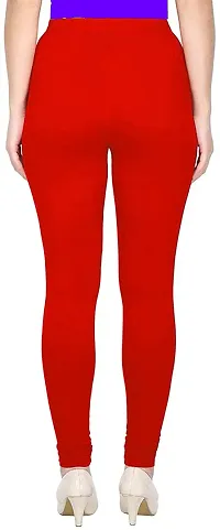 Fabulous Red Cotton Solid Leggings For Women-thumb1