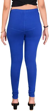 Fabulous Blue Cotton Solid Leggings For Women-thumb1