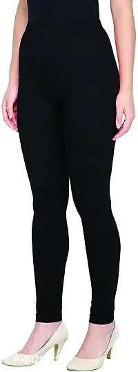 Fabulous Black Cotton Solid Leggings For Women-thumb0