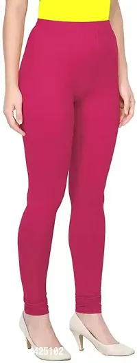 Stylish Churidar Solid Cotton  Blend Leggings - Pink-thumb0