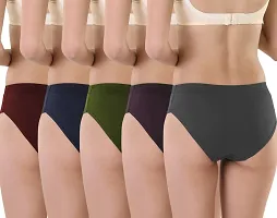 Aeran Traders Women Cotton Hipster Inner Elastic Panties in with varient Sizes (S/80, Multicolor Pack of 5)-thumb2