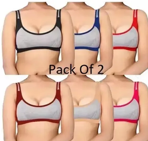 Non Padded Cotton Women Sports Bra, Sports Bra for Girls Sports