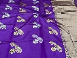 Sttylish Women Banarasi Silk Saree with Blouse Piece-thumb1