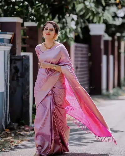 Trending Art Silk Saree with Blouse piece 