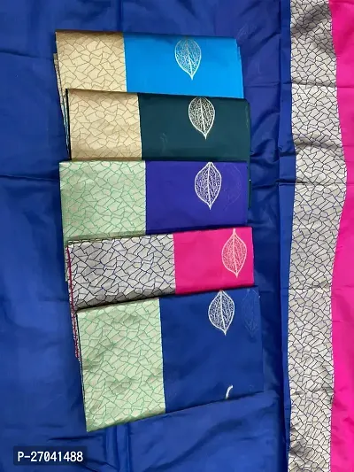 Sttylish Women Banarasi Silk Saree with Blouse Piece-thumb2