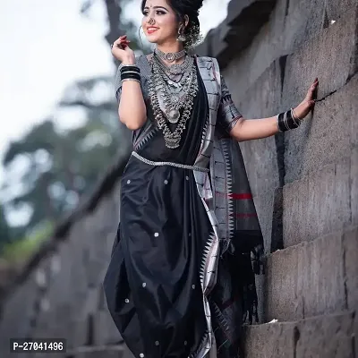 Sttylish Women Banarasi Silk Saree with Blouse Piece-thumb0