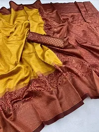 Sttylish Women Banarasi Silk Saree with Blouse Piece-thumb2