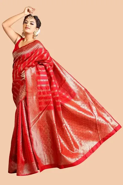 Glamorous Art Silk Saree with Blouse piece 