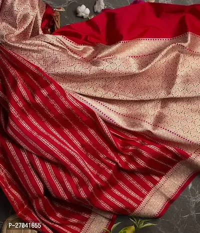 Sttylish Women Banarasi Silk Saree with Blouse Piece-thumb2